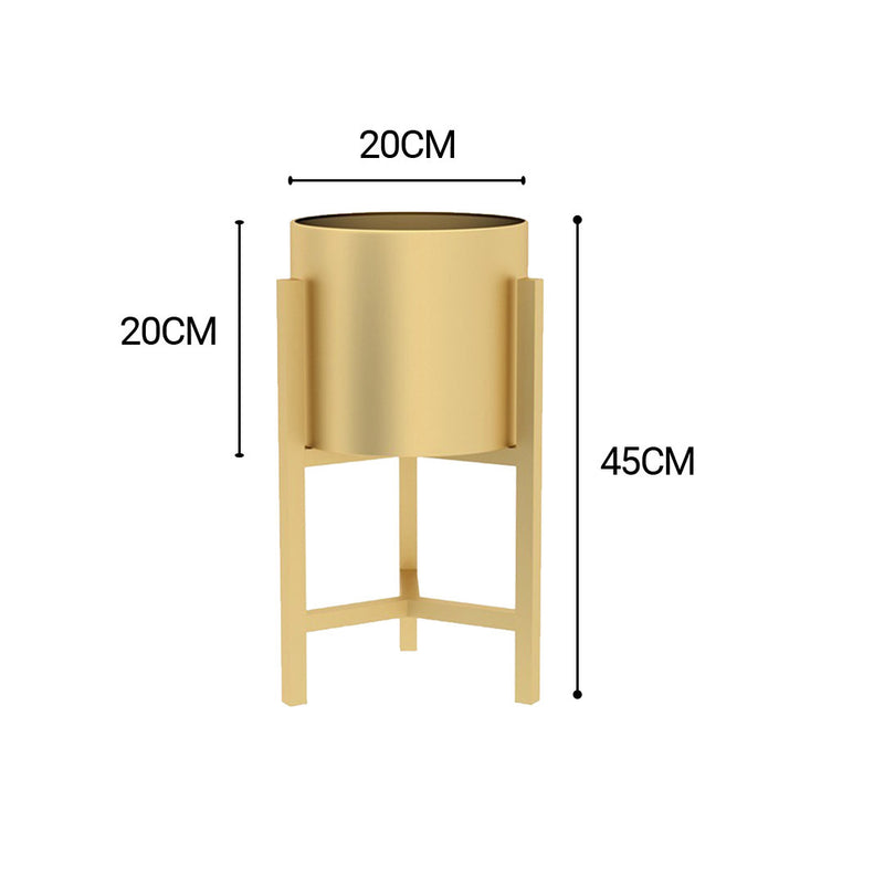 2X 45CM Gold Metal Plant Stand with Flower Pot Holder Corner Shelving Rack Indoor Display