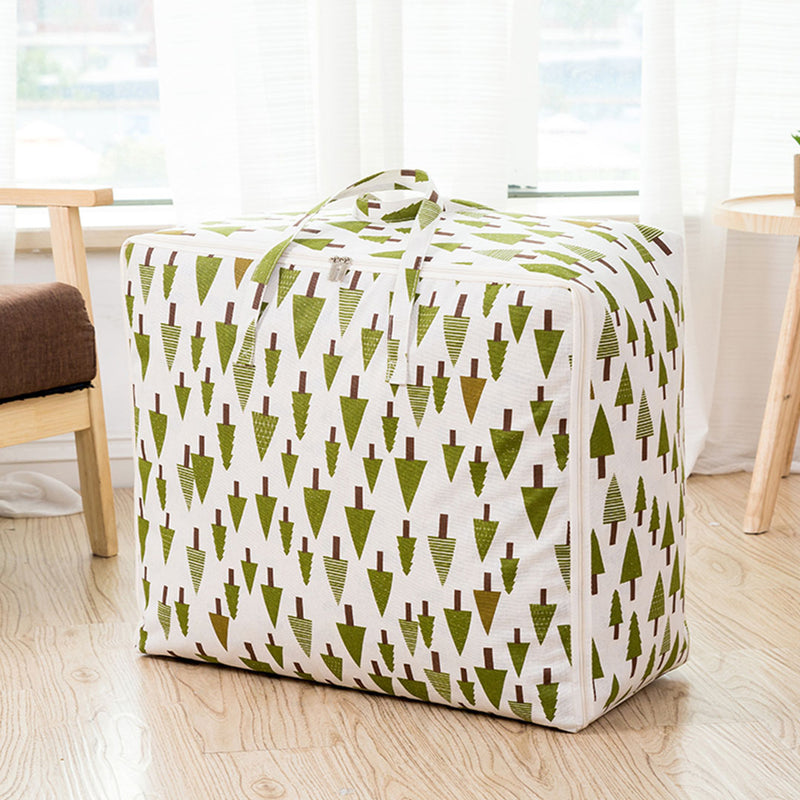 2X Green Pine Tree Super Large Storage Luggage Bag Double Zipper Foldable Travel Organiser Essentials