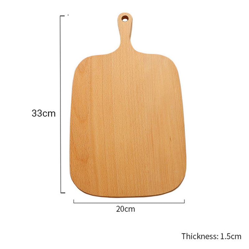 33cm Brown Rectangle Wooden Serving Tray Chopping Board Paddle with Handle Home Decor