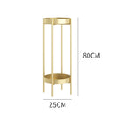 2X 2 Layer 80cm Gold Metal Plant Stand Flower Pot Holder Corner Shelving Rack Indoor Display