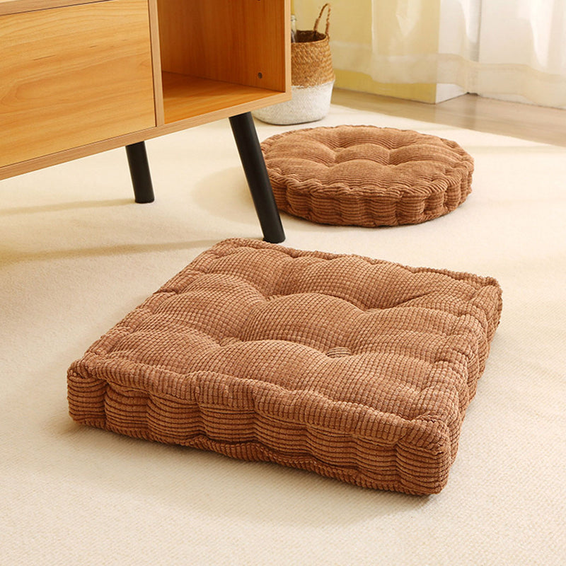 2X Coffee Square Cushion Soft Leaning Plush Backrest Throw Seat Pillow Home Office Decor