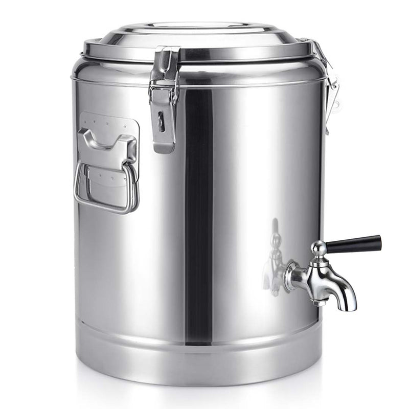 30L Stainless Steel Insulated Stock Pot Dispenser Hot & Cold Beverage Container With Tap