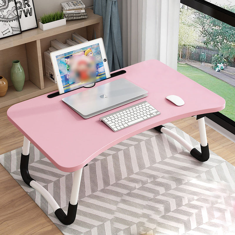 Pink Portable Bed Table Adjustable Foldable Bed Sofa Study Table Laptop Mini Desk with Notebook Stand Card Slot Holder Home Decor