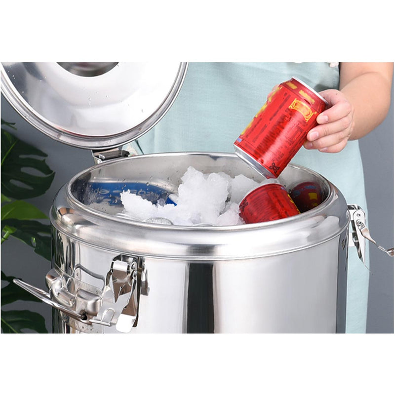 35L Stainless Steel Insulated Stock Pot Dispenser Hot & Cold Beverage Container