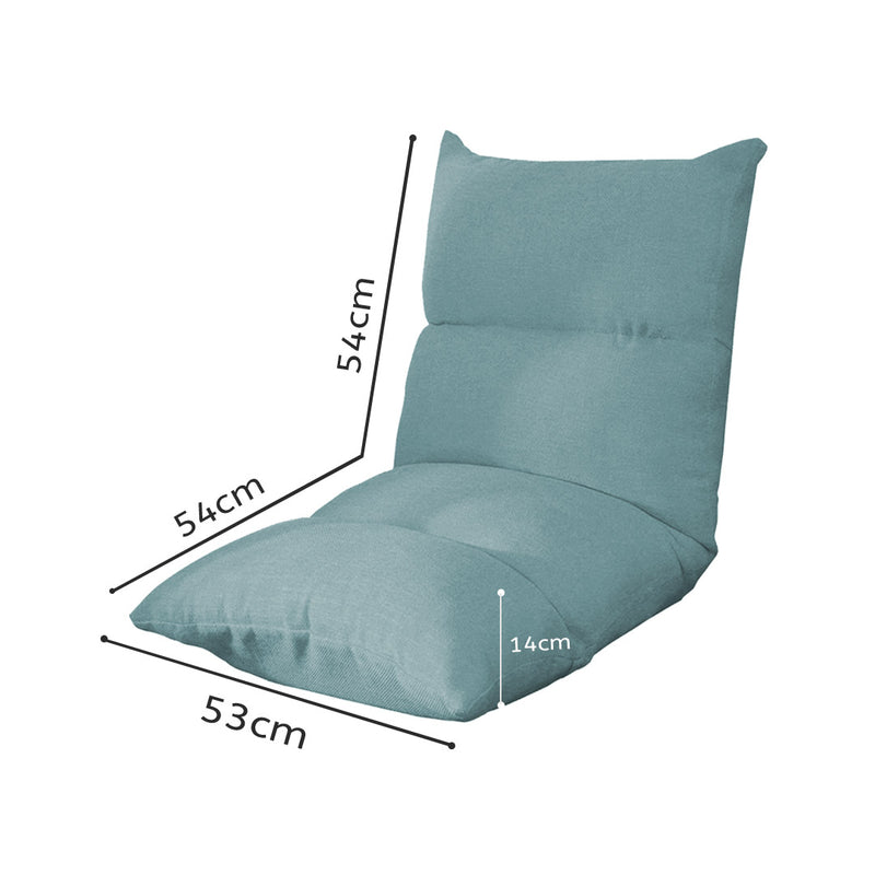 Lounge Floor Recliner Adjustable Lazy Sofa Bed Folding Game Chair Mint Green