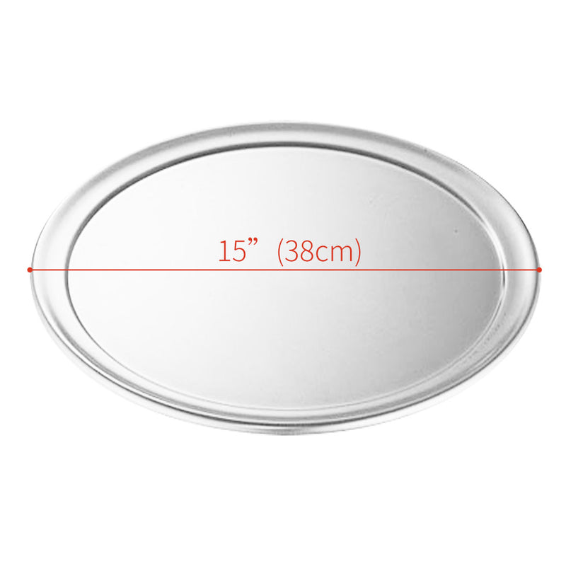 15-inch Round Aluminum Steel Pizza Tray Home Oven Baking Plate Pan