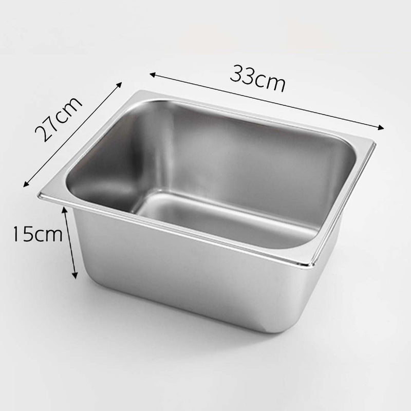 Gastronorm GN Pan Full Size 1/2 GN Pan 15cm Deep Stainless Steel Tray