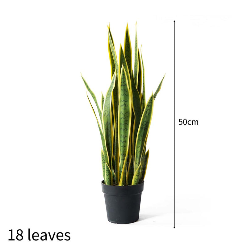 2X 50cm Artificial Indoor Yellow Edge Tiger Piran Fake Decoration Tree Flower Pot Plant