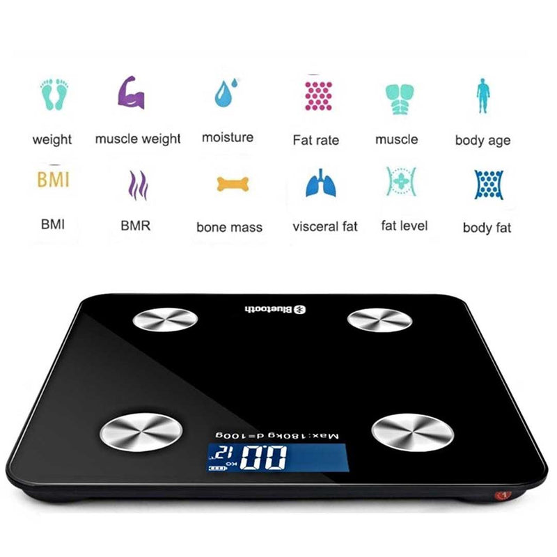 Wireless Bluetooth Digital Body Fat Scale Bathroom Health Analyser Weight Pink