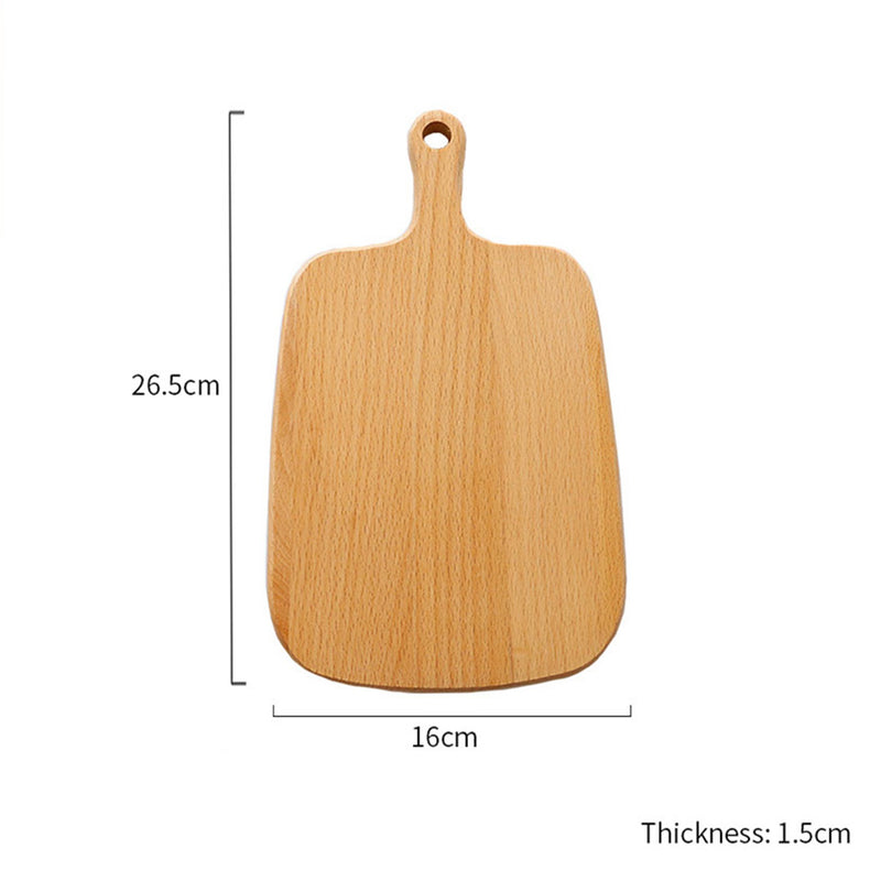 26cm Brown Rectangle Wooden Serving Tray Chopping Board Paddle with Handle Home Decor