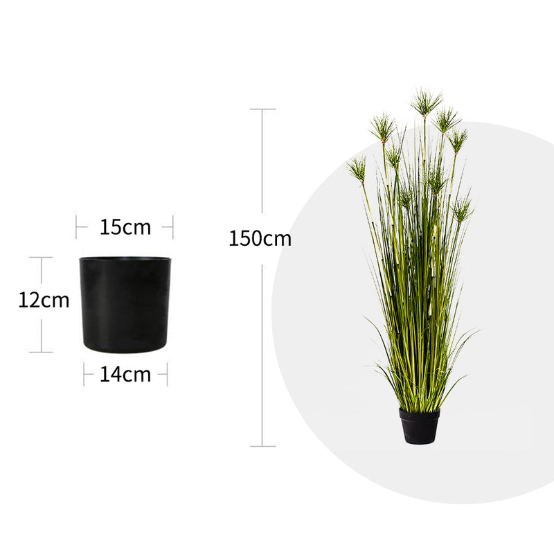 2X 150cm Green Artificial Indoor Potted Papyrus Plant Tree Fake Simulation Decorative