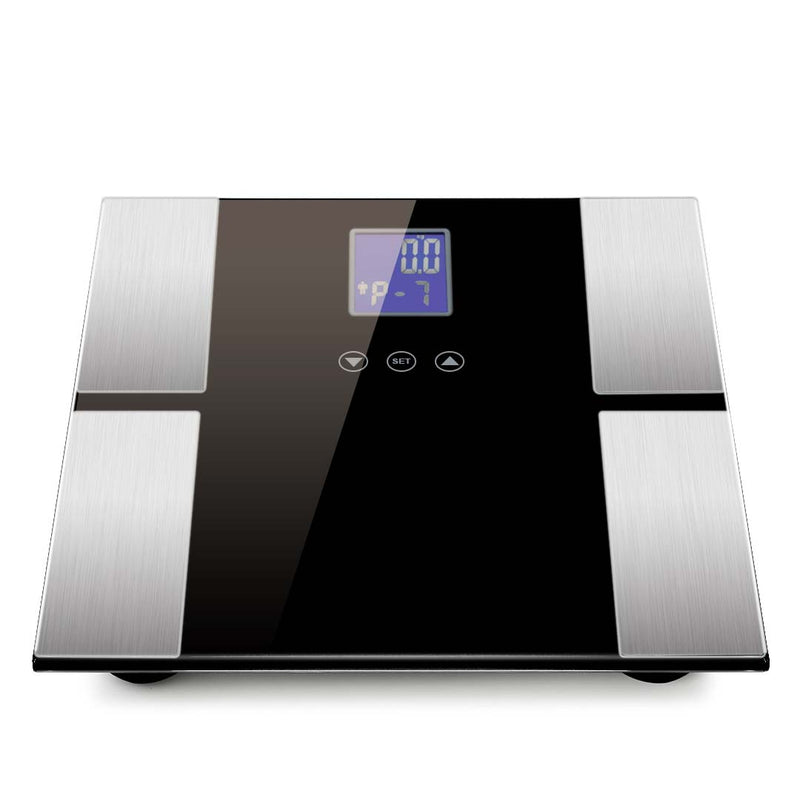 Digital Electronic LCD Bathroom Body Fat Scale Weighing Scales Weight Monitor Black