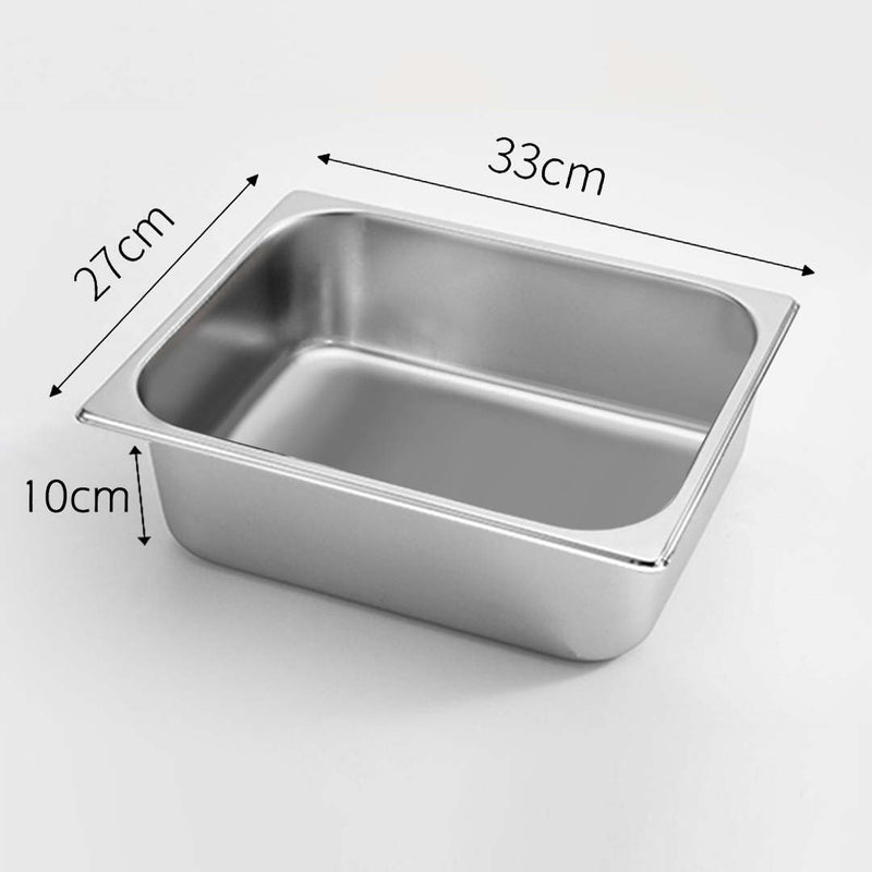 Gastronorm GN Pan Full Size 1/2 GN Pan 10cm Deep Stainless Steel Tray