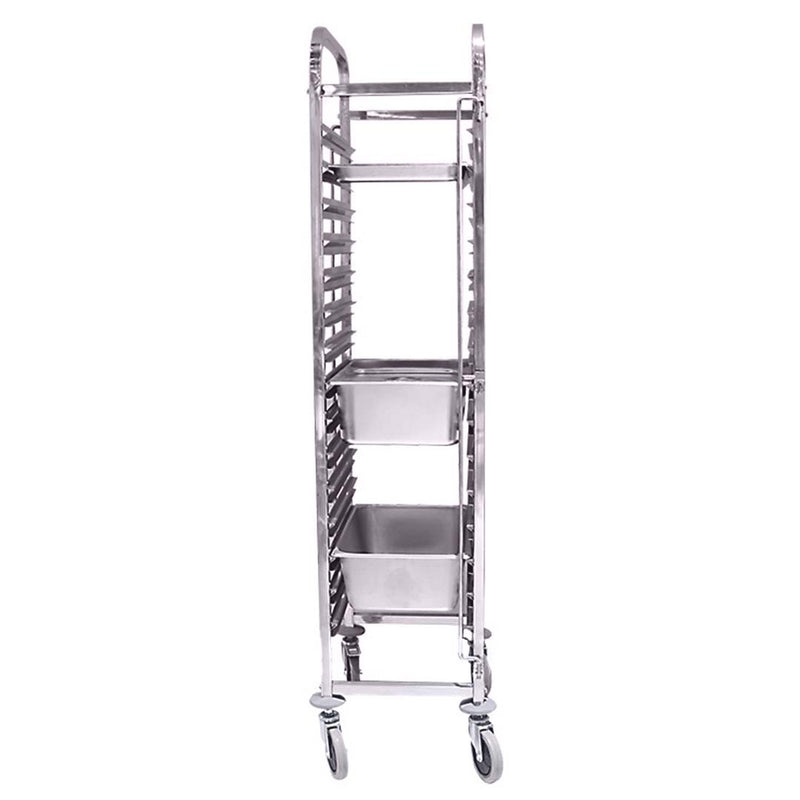 Gastronorm Trolley 15 Tier Stainless Steel Bakery Trolley Suits GN 1/1 Pans