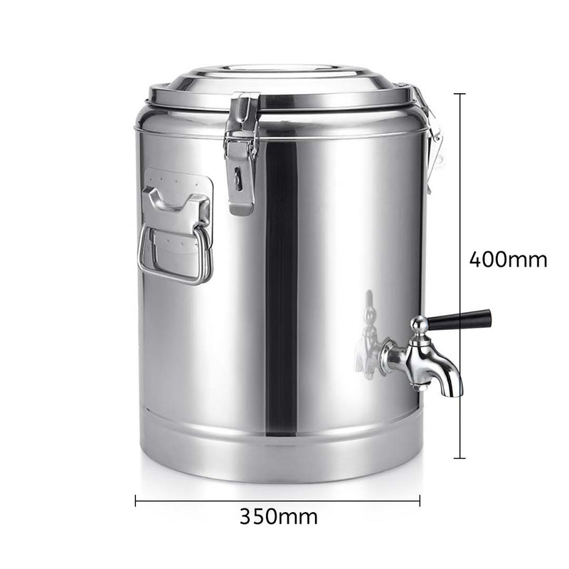 2X 30L Stainless Steel Insulated Stock Pot Dispenser Hot & Cold Beverage Container With Tap