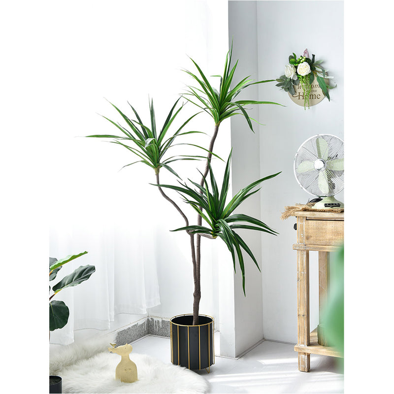 180cm Green Artificial Indoor Brazlian Iron Tree Fake Plant Decorative 3 Heads