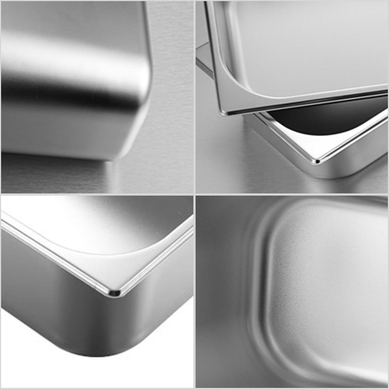 Gastronorm GN Pan Full Size 1/3 GN Pan 15cm Deep Stainless Steel Tray