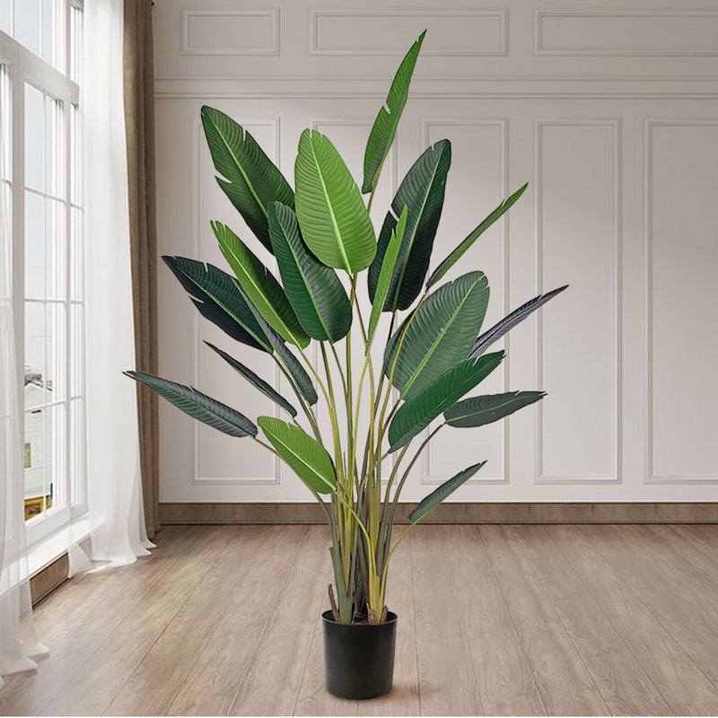 245cm Artificial Giant Green Birds of Paradise Tree Fake Tropical Indoor Plant Home Office Decor