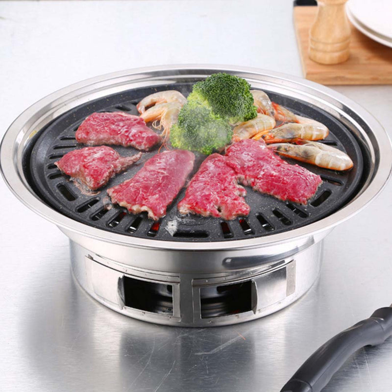 BBQ Grill Stainless Steel Portable Smokeless Charcoal Grill Home Outdoor Camping