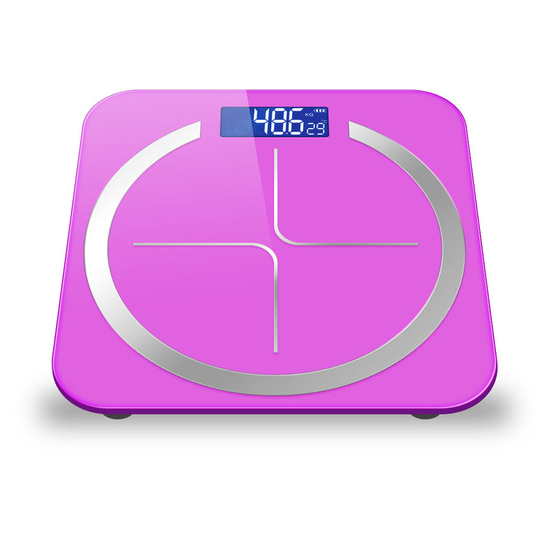 180kg Glass LCD Digital Fitness Weight Bathroom Body Electronic Scales Pink