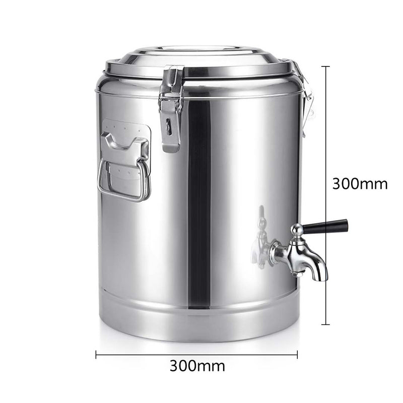 12L Stainless Steel Insulated Stock Pot Dispenser Hot & Cold Beverage Container With Tap