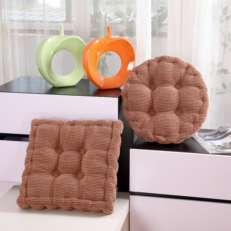 Coffee Square Cushion Soft Leaning Plush Backrest Throw Seat Pillow Home Office Decor