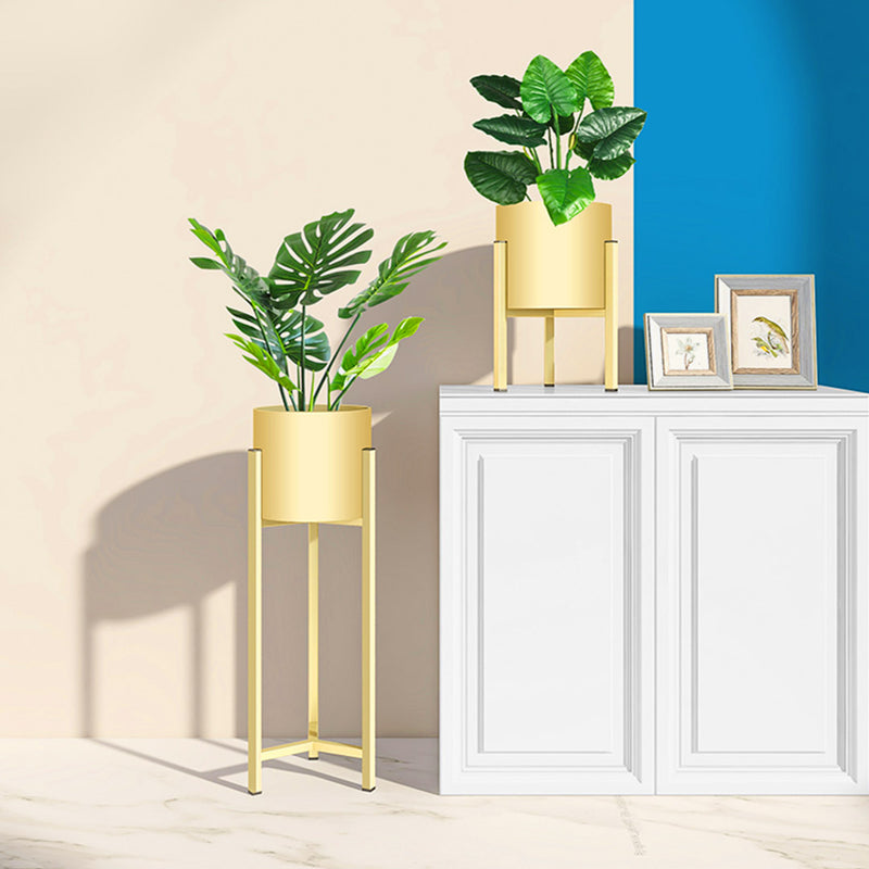 60cm Gold Metal Plant Stand with Flower Pot Holder Corner Shelving Rack Indoor Display