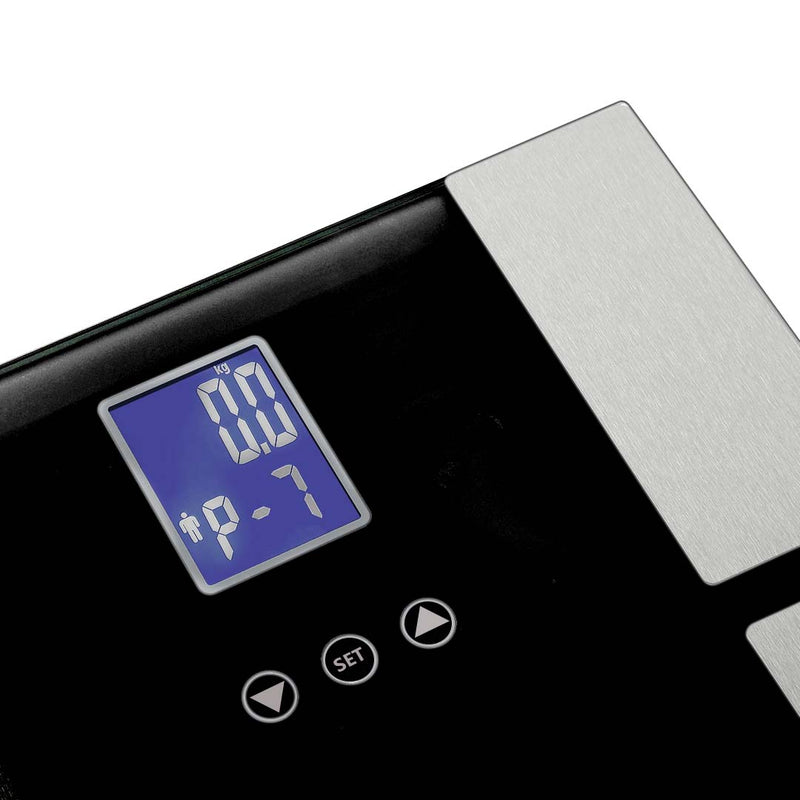 Digital Electronic LCD Bathroom Body Fat Scale Weighing Scales Weight Monitor Black