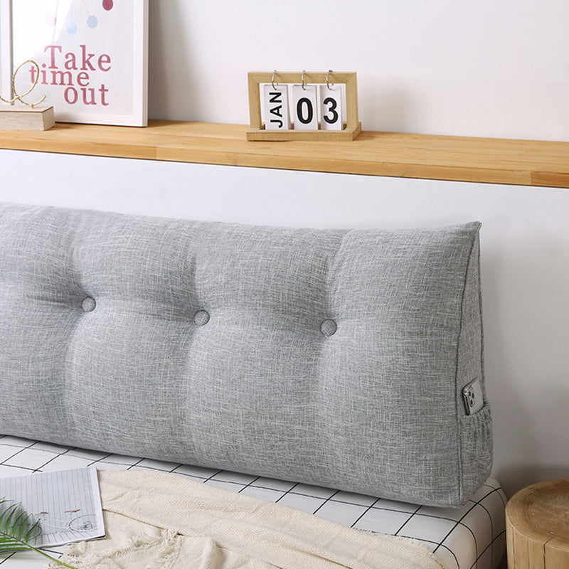 180cm Silver Triangular Wedge Bed Pillow Headboard Backrest Bedside Tatami Cushion Home Decor