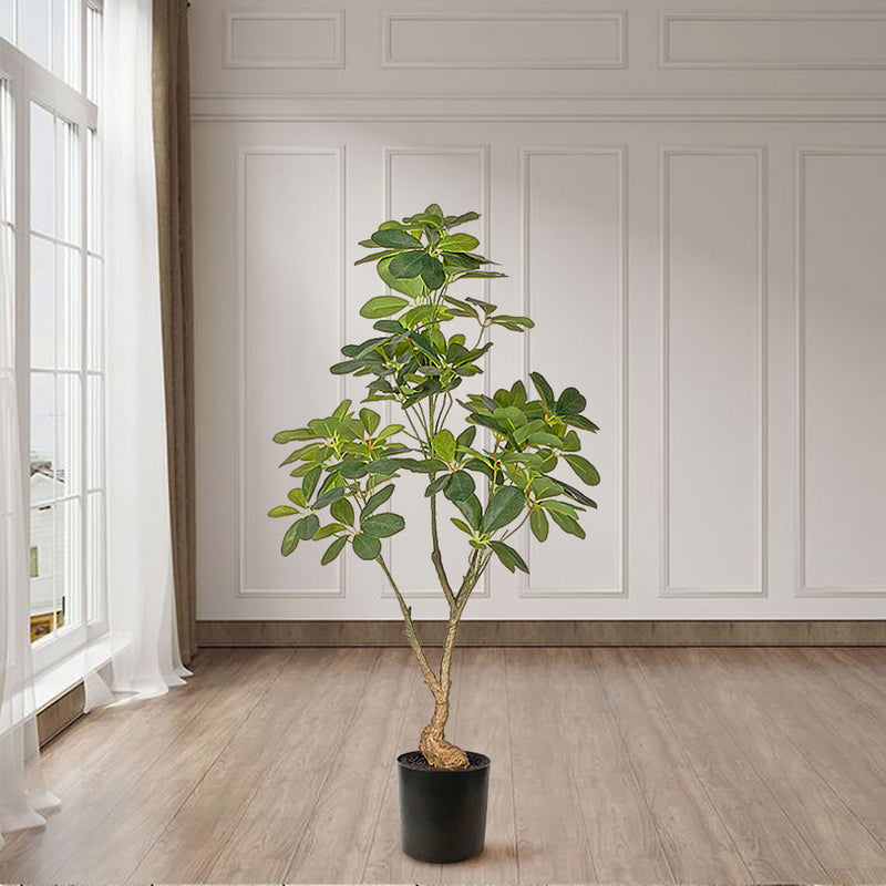 120cm Artificial Natural Green Schefflera Dwarf Umbrella Tree Fake Tropical Indoor Plant Home Office Decor