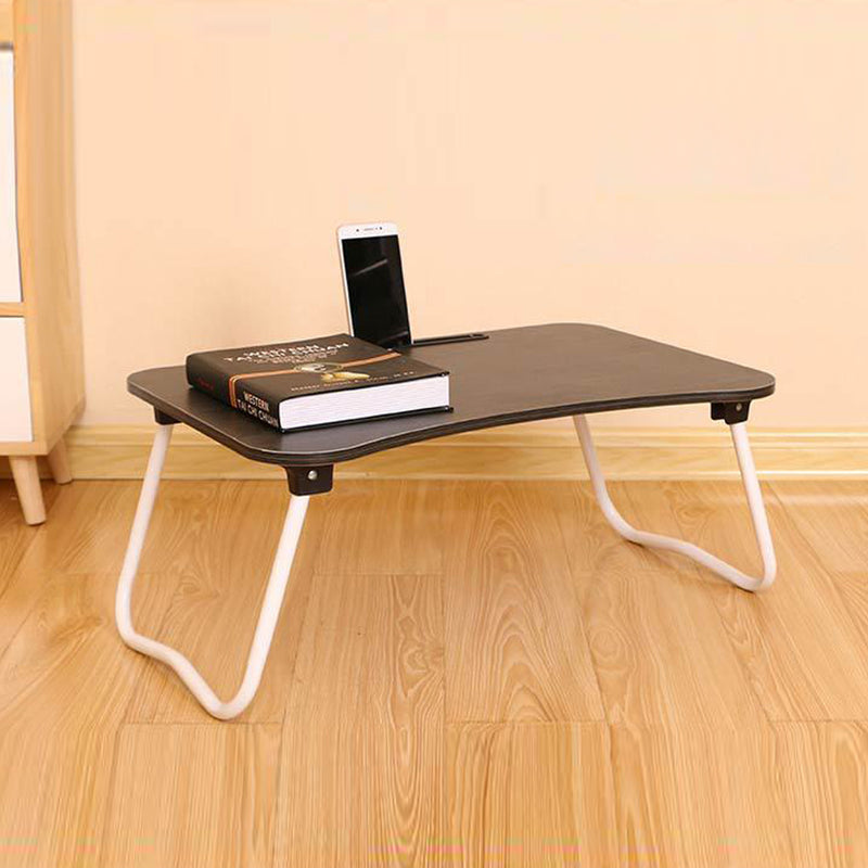 Black Portable Bed Table Adjustable Foldable Bed Sofa Study Table Laptop Mini Desk with Notebook Stand Card Slot Holder Home Decor