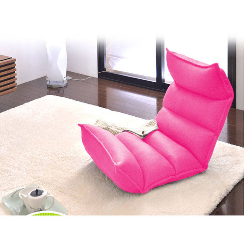 2X Foldable Tatami Floor Sofa Bed Meditation Lounge Chair Recliner Lazy Couch Pink