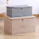 Beige Large Portable Double Zipper Storage Box Moisture Proof Clothes Basket Foldable Home Organiser