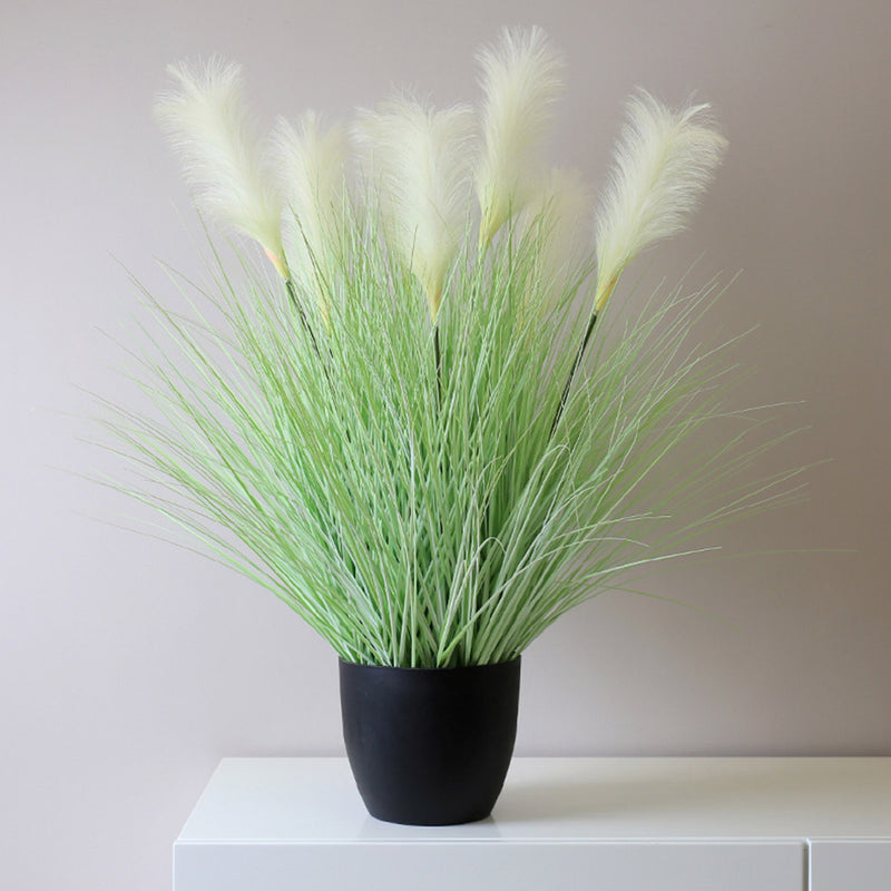 137cm Green Artificial Indoor Potted Bulrush Grass Tree Fake Plant Simulation Decorative