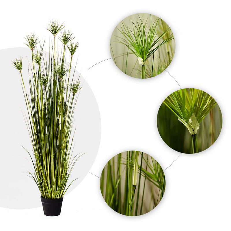 150cm Green Artificial Indoor Potted Papyrus Plant Tree Fake Simulation Decorative
