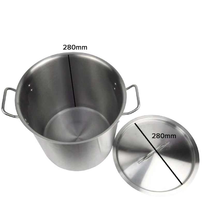 Stock Pot 17L Top Grade Thick Stainless Steel Stockpot 18/10 Without Lid