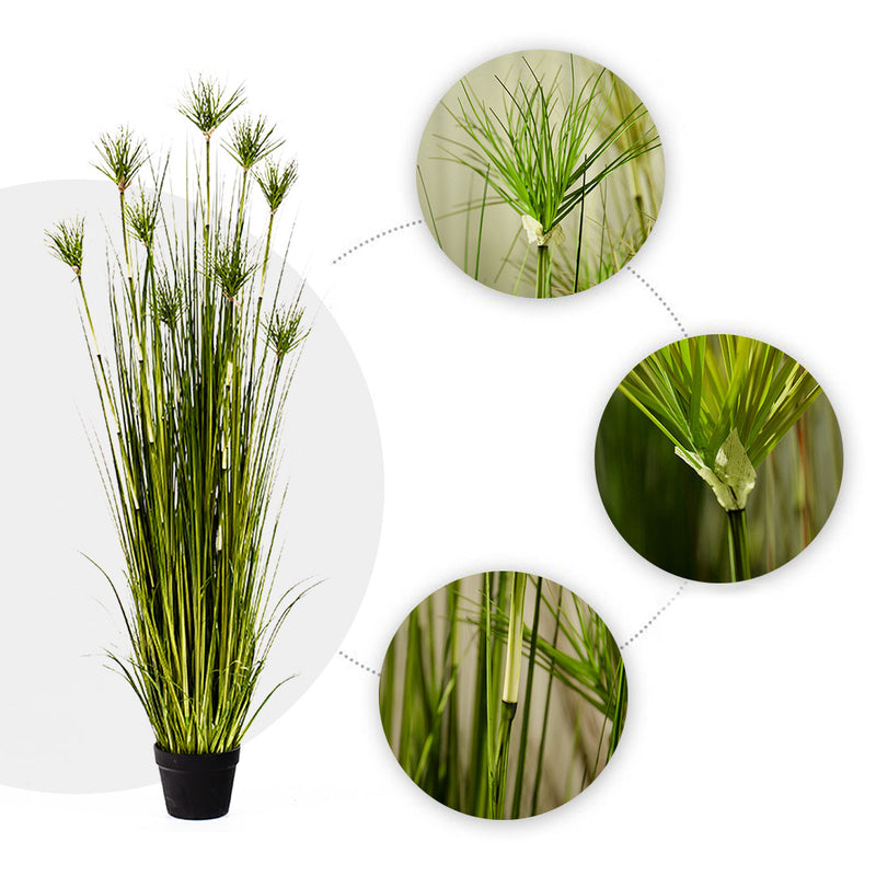 2X 150cm Green Artificial Indoor Potted Papyrus Plant Tree Fake Simulation Decorative