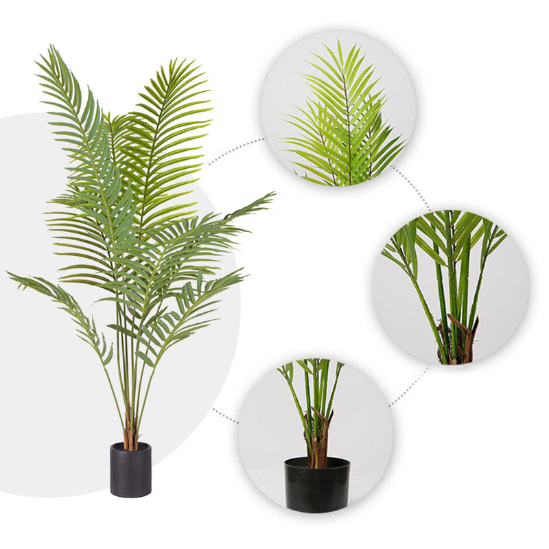 2X 180cm Green Artificial Indoor Rogue Areca Palm Tree Fake Tropical Plant Home Office Decor