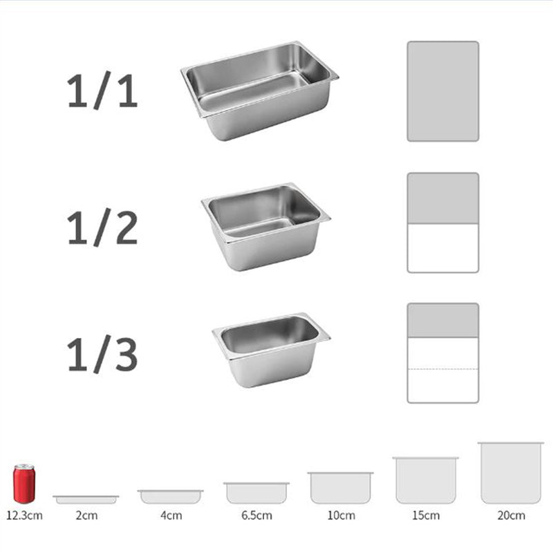 Gastronorm GN Pan Full Size 1/1 GN Pan 2cm Deep Stainless Steel Tray