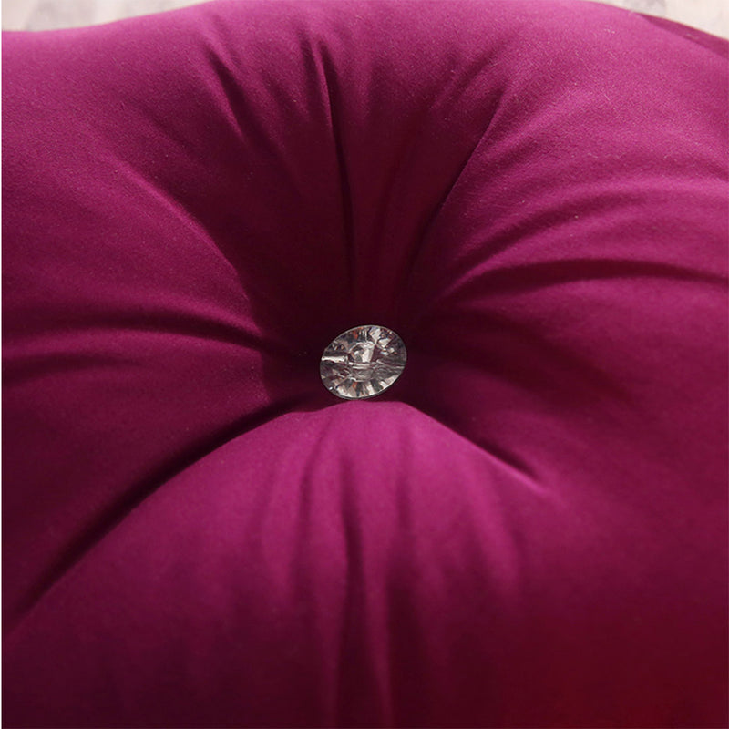 150cm Burgundy Princess Bed Pillow Headboard Backrest Bedside Tatami Sofa Cushion with Ruffle Lace Home Decor