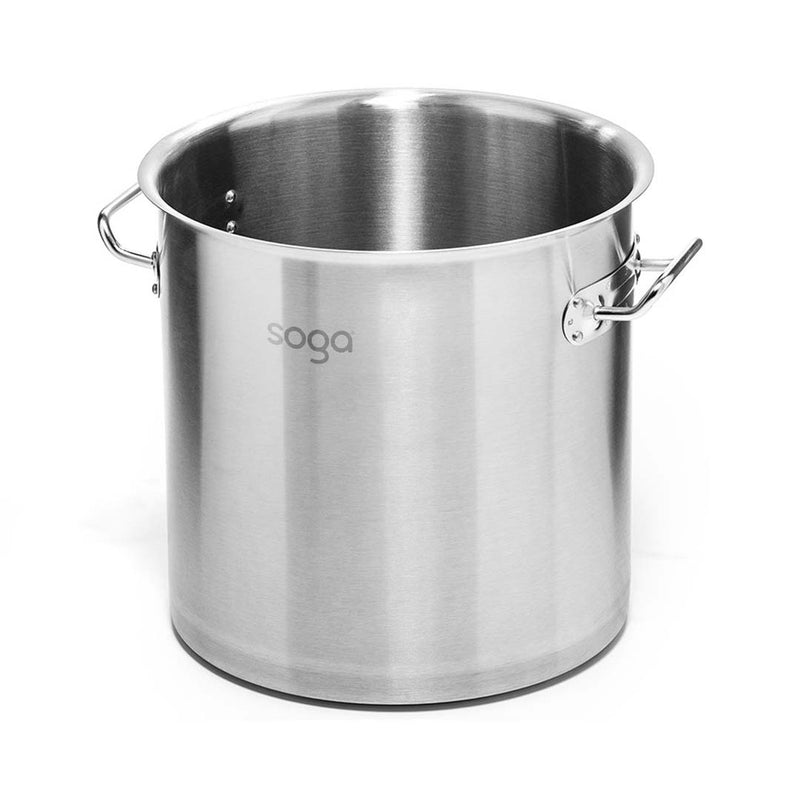 21L 18/10 Stainless Steel Stockpot with Perforated Stock Pot Basket Pasta Strainer