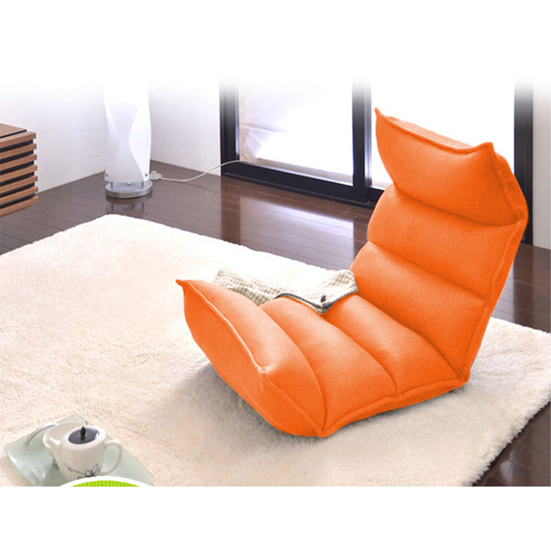 2X Foldable Tatami Floor Sofa Bed Meditation Lounge Chair Recliner Lazy Couch Orange