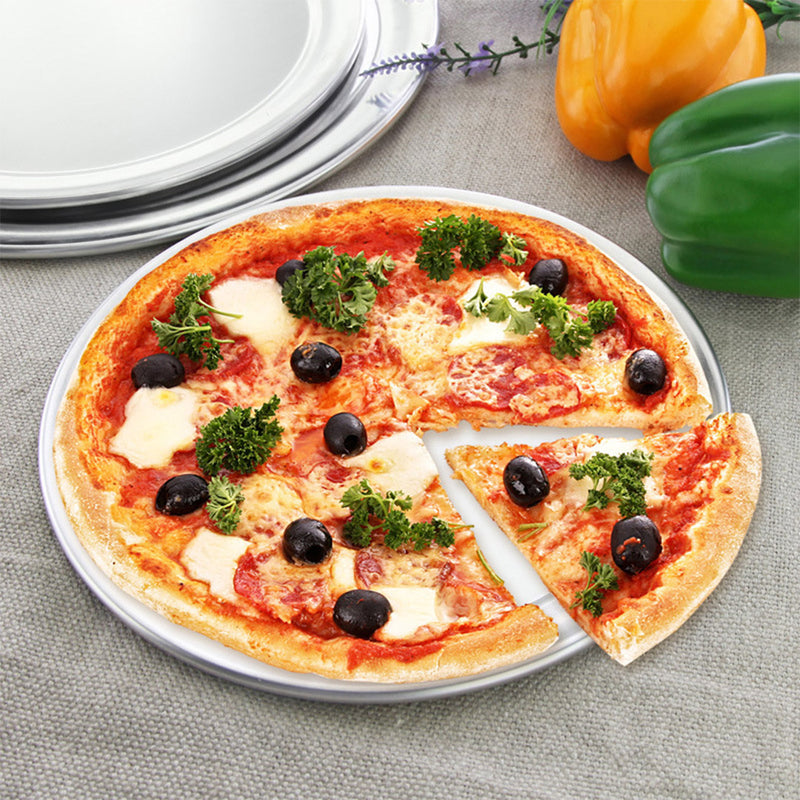 14-inch Round Aluminum Steel Pizza Tray Home Oven Baking Plate Pan
