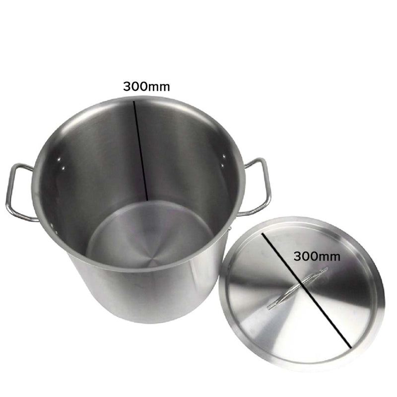 Stock Pot 21L Top Grade Thick Stainless Steel Stockpot 18/10 Without Lid