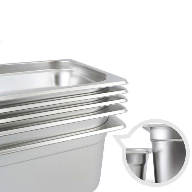 Gastronorm GN Pan Full Size 1/1 GN Pan 4cm Deep Stainless Steel Tray With Lid