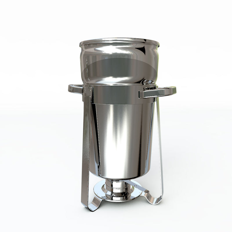 7L Round Stainless Steel Soup Warmer Marmite Chafer Full Size Catering Chafing Dish