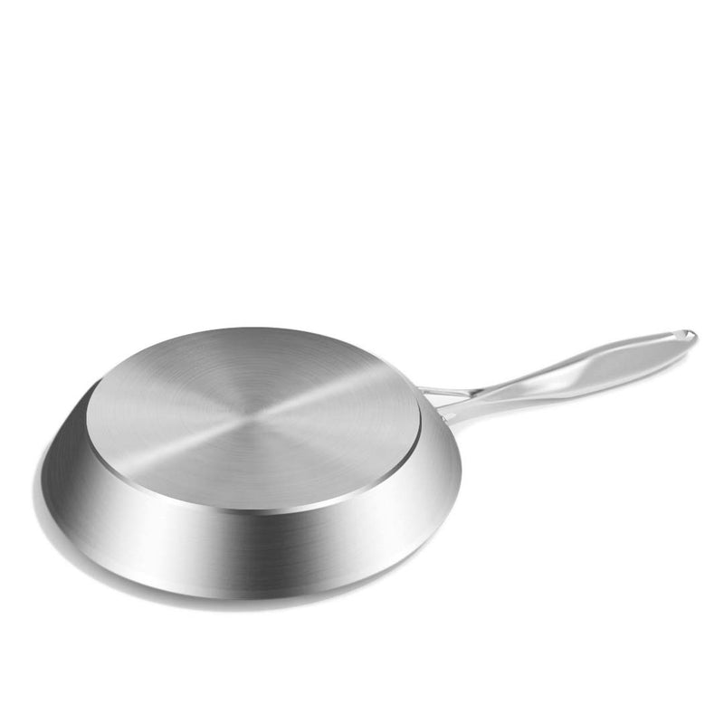 Stainless Steel Fry Pan 26cm 34cm Frying Pan Skillet Induction Non Stick Interior FryPan