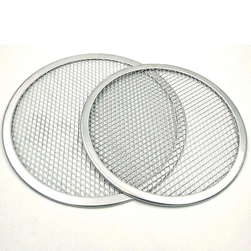 2X 10-inch Round Seamless Aluminium Nonstick Commercial Grade Pizza Screen Baking Pan