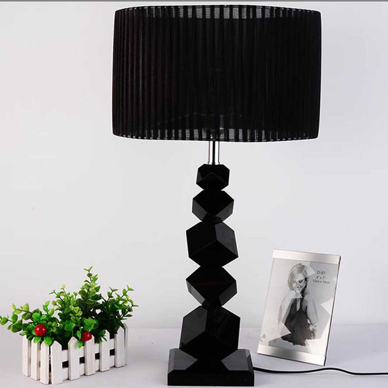 2X 55cm Black Table Lamp with Dark Shade LED Desk Lamp