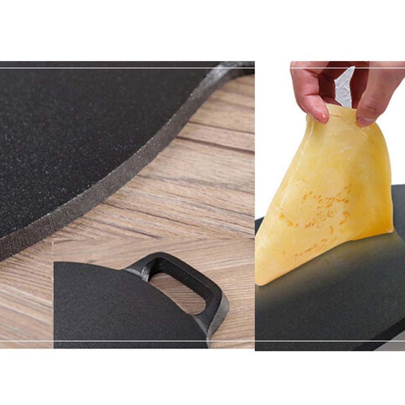 Cast Iron Induction Crepes Pan Baking Cookie Pancake Pizza Bakeware